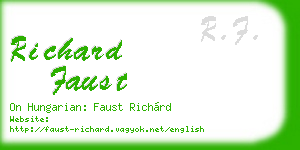 richard faust business card